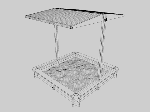 Sandbox with Canopy 3D Model