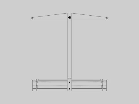 Sandbox with Canopy 3D Model