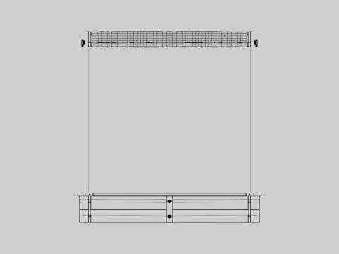 Sandbox with Canopy 3D Model