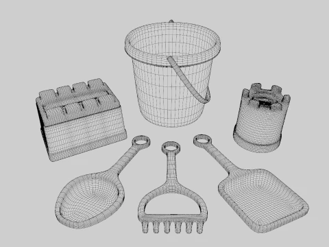 Beach Toys 3D Model
