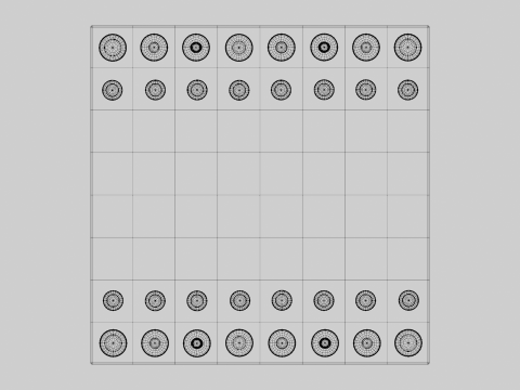 Metal Chess Set 3D Model