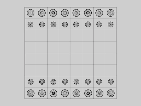 Metal Chess Set 3D Model