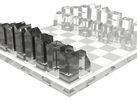 Crystal Chess Set 3D 模型