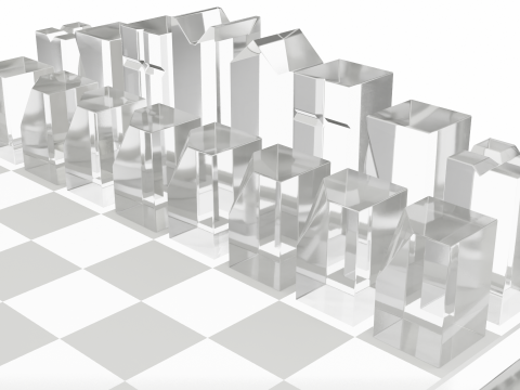 Crystal Chess Set 3D 模型