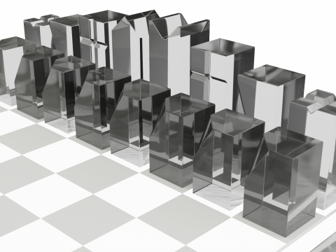 Crystal Chess Set 3D 模型
