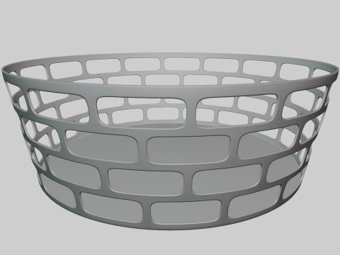 Decoro portafrutta in metallo Modello 3D