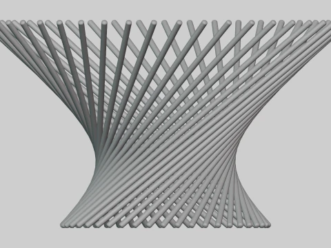 Decora&ccedil;&atilde;o Fruteira Metal Redemoinho Modelo 3D