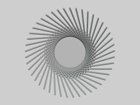 Decora&ccedil;&atilde;o Fruteira Metal Redemoinho Modelo 3D