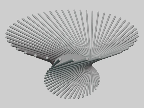 Decora&ccedil;&atilde;o Fruteira Metal Redemoinho Modelo 3D