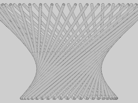 Decora&ccedil;&atilde;o Fruteira Metal Redemoinho Modelo 3D