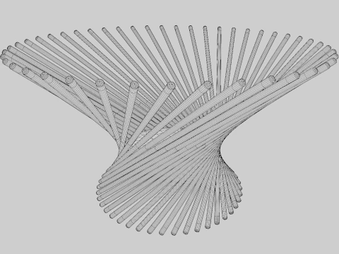 Decora&ccedil;&atilde;o Fruteira Metal Redemoinho Modelo 3D