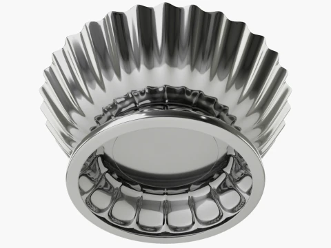 Decoro portafrutta in metallo a coste Modello 3D