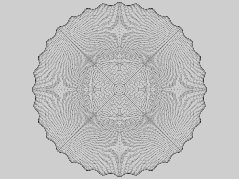 Decoro portafrutta in metallo a coste Modello 3D