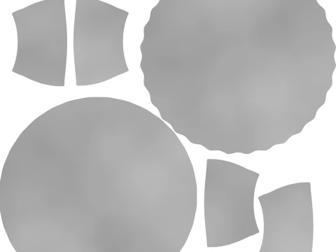 Decoro portafrutta in metallo a coste Modello 3D