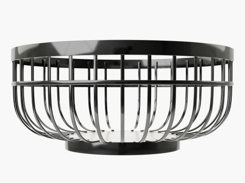 Design de cesta de metal para fruteira decorativa Modelo 3D