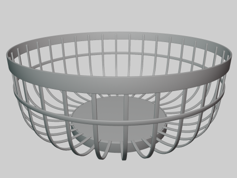 Decoro portafrutta in metallo Modello 3D