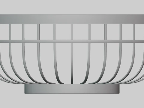 Design de cesta de metal para fruteira decorativa Modelo 3D