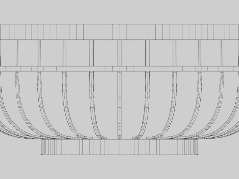 Design de cesta de metal para fruteira decorativa Modelo 3D