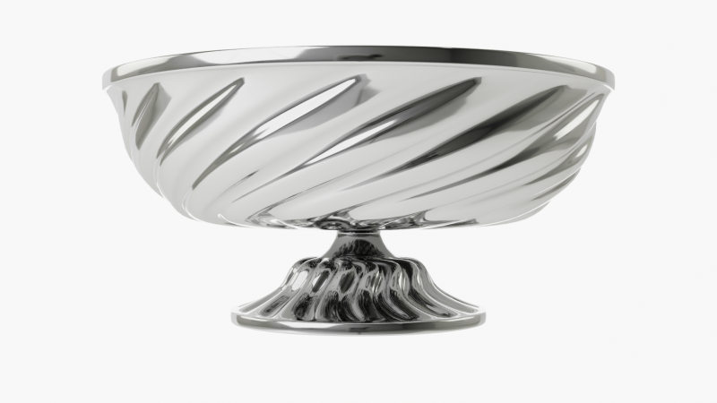 Decoro Ciotola Di Frutta Con Motivo Contorto Modello 3D .c4d .max .obj .3ds .fbx .stl .blend