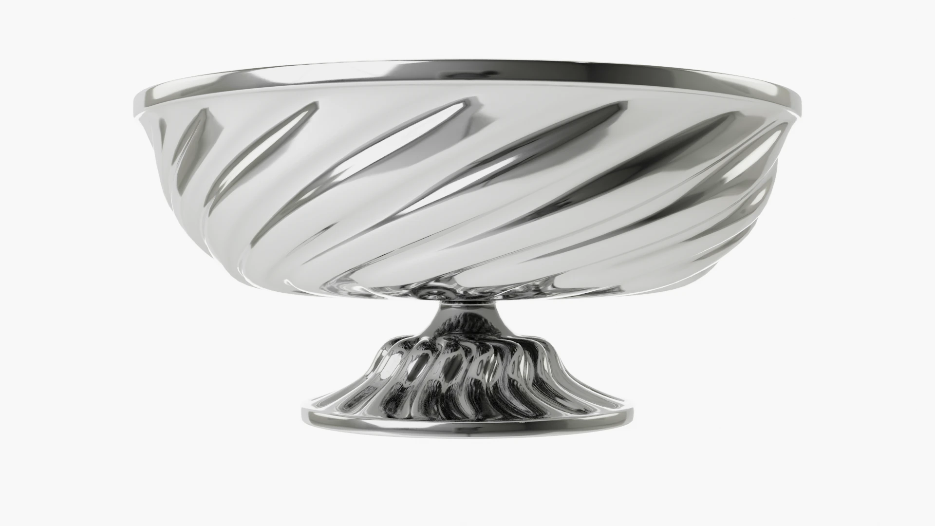 Decor Fruitschaal Gedraaid Patroon 3D Model .c4d .max .obj .3ds .fbx .stl .blend 