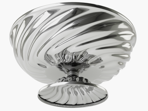 Decoro Ciotola Di Frutta Con Motivo Contorto Modello 3D