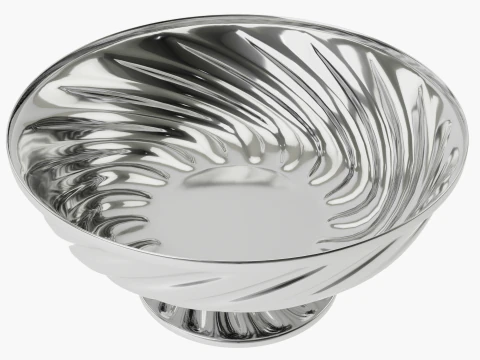 Decor Fruitschaal Gedraaid Patroon 3D Model