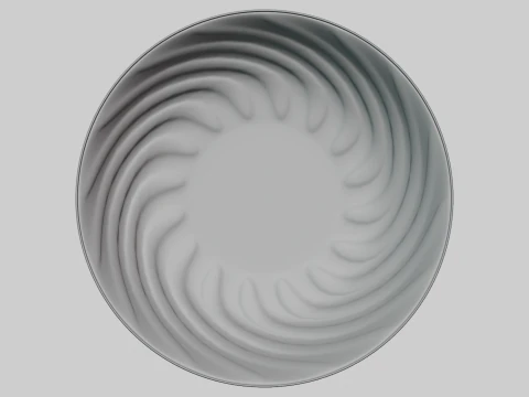 Decor Fruitschaal Gedraaid Patroon 3D Model