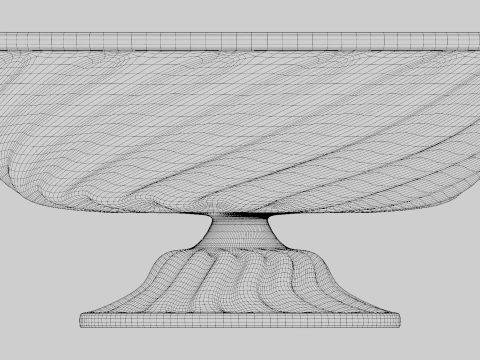 Decor Fruitschaal Gedraaid Patroon 3D Model