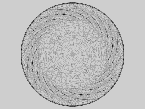 Decor Fruitschaal Gedraaid Patroon 3D Model