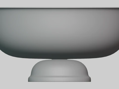 Decoro portafrutta dal design semplice in metallo Modello 3D