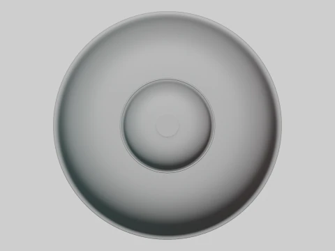 Decoro portafrutta dal design semplice in metallo Modello 3D