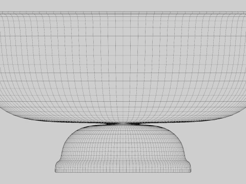 Decoro portafrutta dal design semplice in metallo Modello 3D