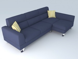 corner sofa 3D-Modell