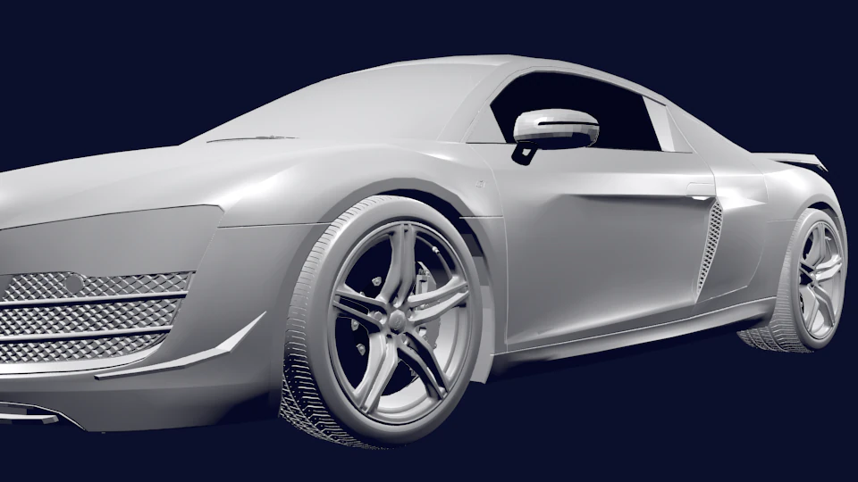 audi r8 3D Model .c4d .max .obj .3ds .fbx .stl .blend 
