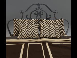 draped heavy cloth bed 3D Model