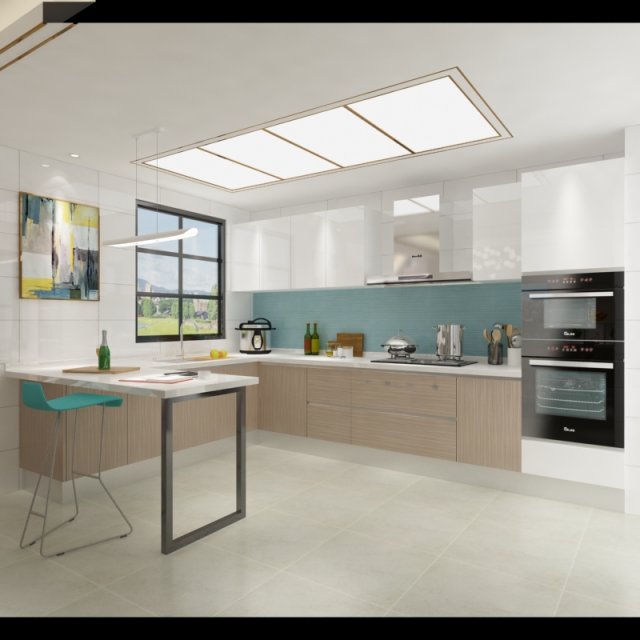 modern kitchen 3D मॉडल .c4d .max .obj .3ds .fbx .stl .blend 
