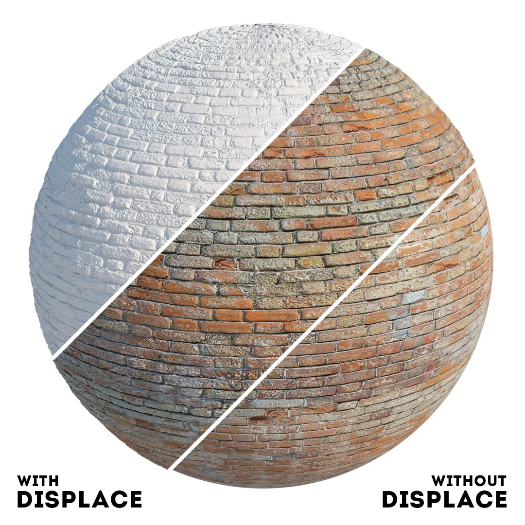 old brick wall material CG Textures .c4d .max .obj .3ds .fbx .stl .blend 