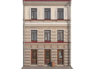 facciata di un edificio storico Modello 3D