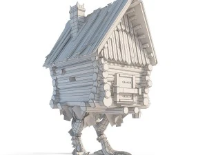 the hut on chicken legs baba yaga 3D Model