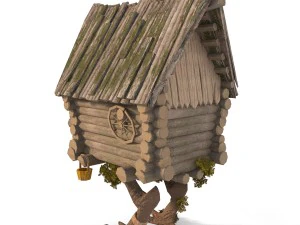 the hut on chicken legs baba yaga 3D Model