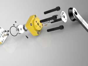 Válvula de alta pressão de 10.000 libras por polegada quadrada Modelo 3D