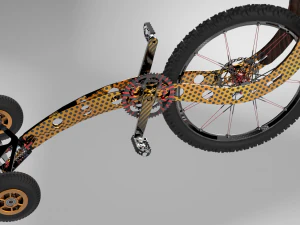 반자전거 3D 모델