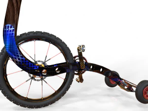 반자전거 3D 모델