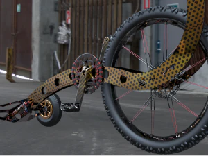 반자전거 3D 모델