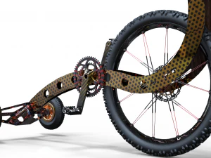 반자전거 3D 모델