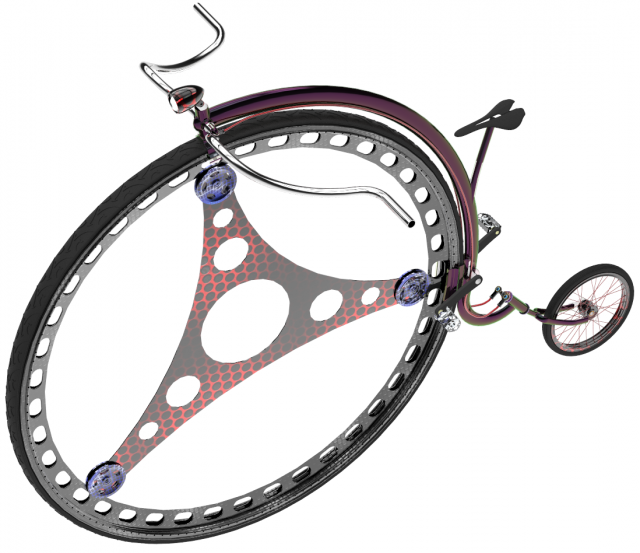 modern old-bike Modelo 3D .c4d .max .obj .3ds .fbx .stl .blend 