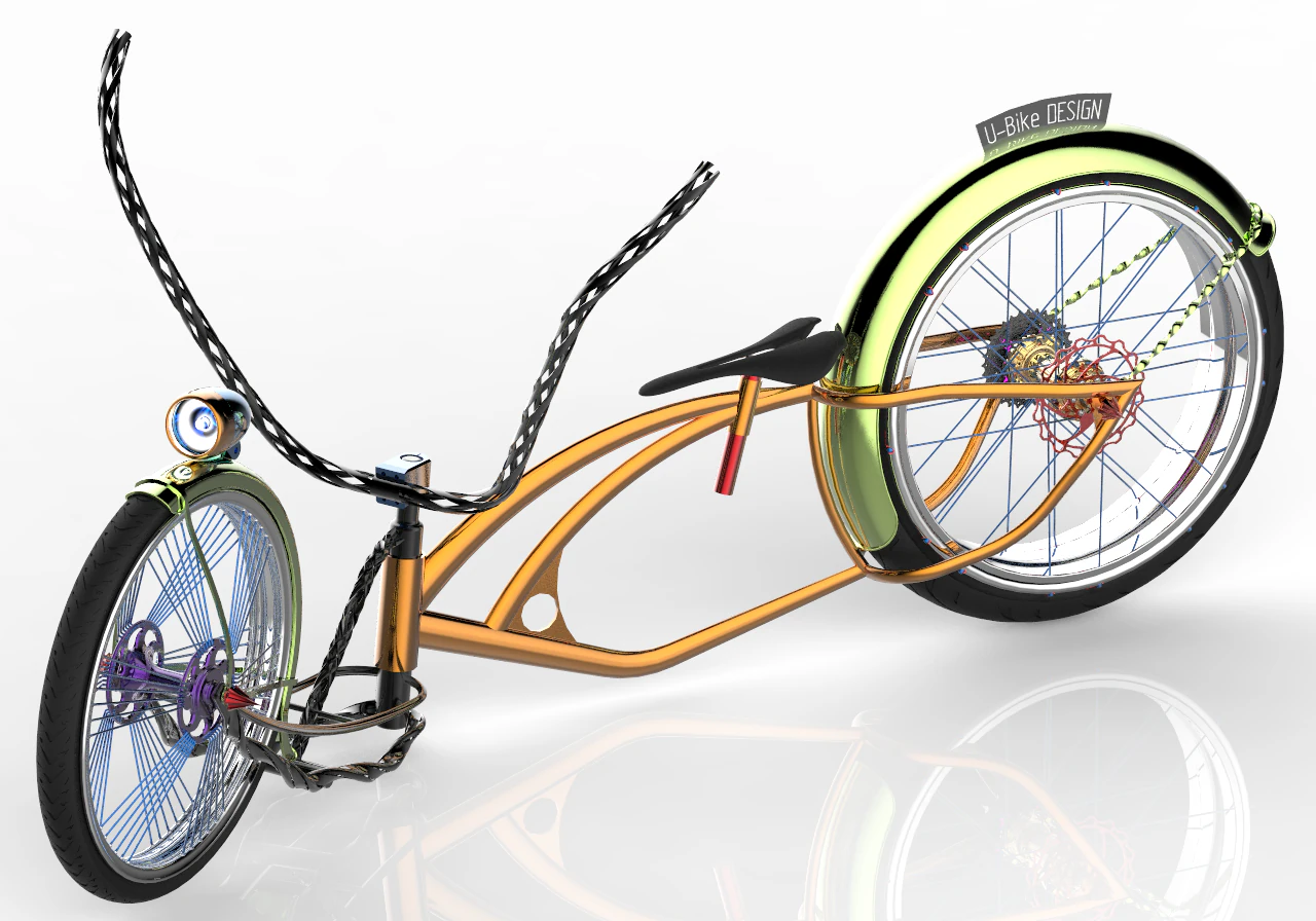 u-bike design low rider bike 3D Model .c4d .max .obj .3ds .fbx .stl .blend 