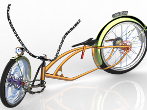 u-bike design low rider bike 3D मॉडल