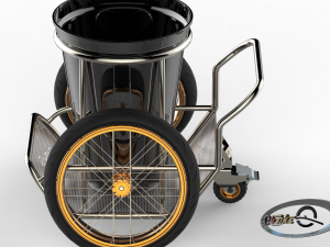 manual garbage container deluxe 3D Model