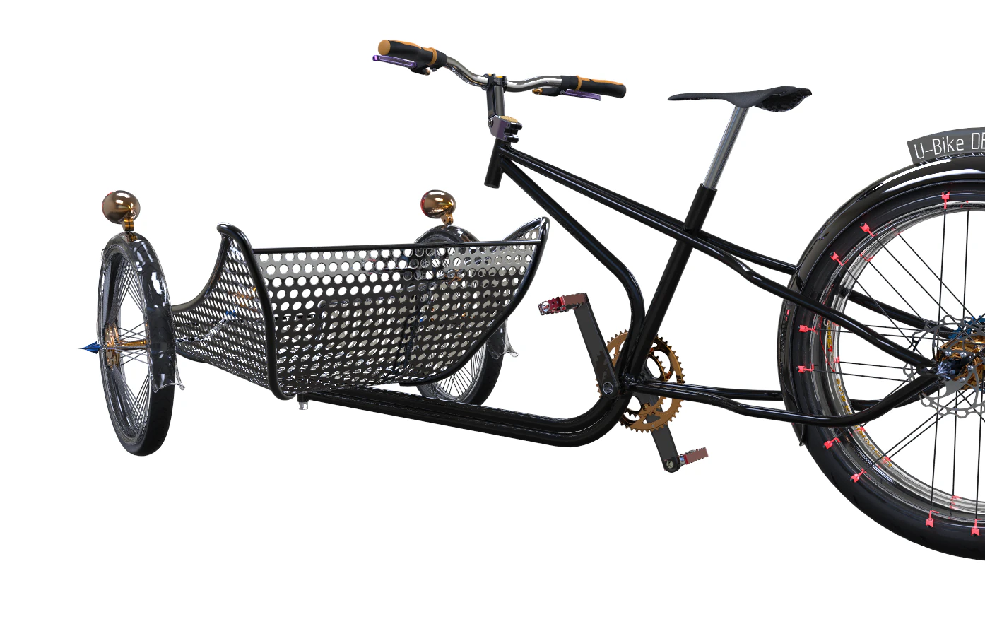 cargo bike 3D Model .c4d .max .obj .3ds .fbx .stl .blend 